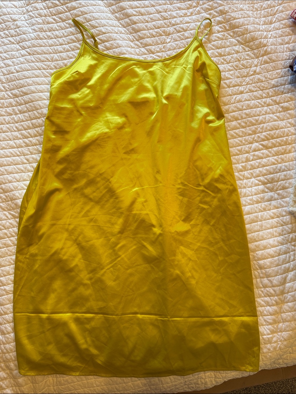 STAUD Calluna dress chartreuse yellow /green in XL new with tags - Picture 7 of 14